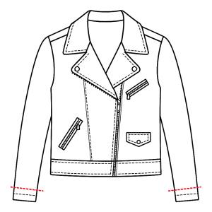 Lederjacke Ärmel kürzen